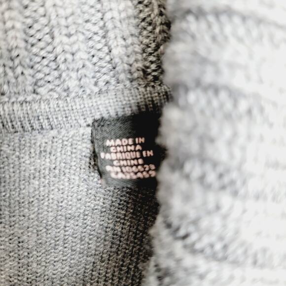 TED BAKER London 100% Wool Gray Shawl Collar Sweater Ted Baker Size 1 US 4 - Picture 9 of 9